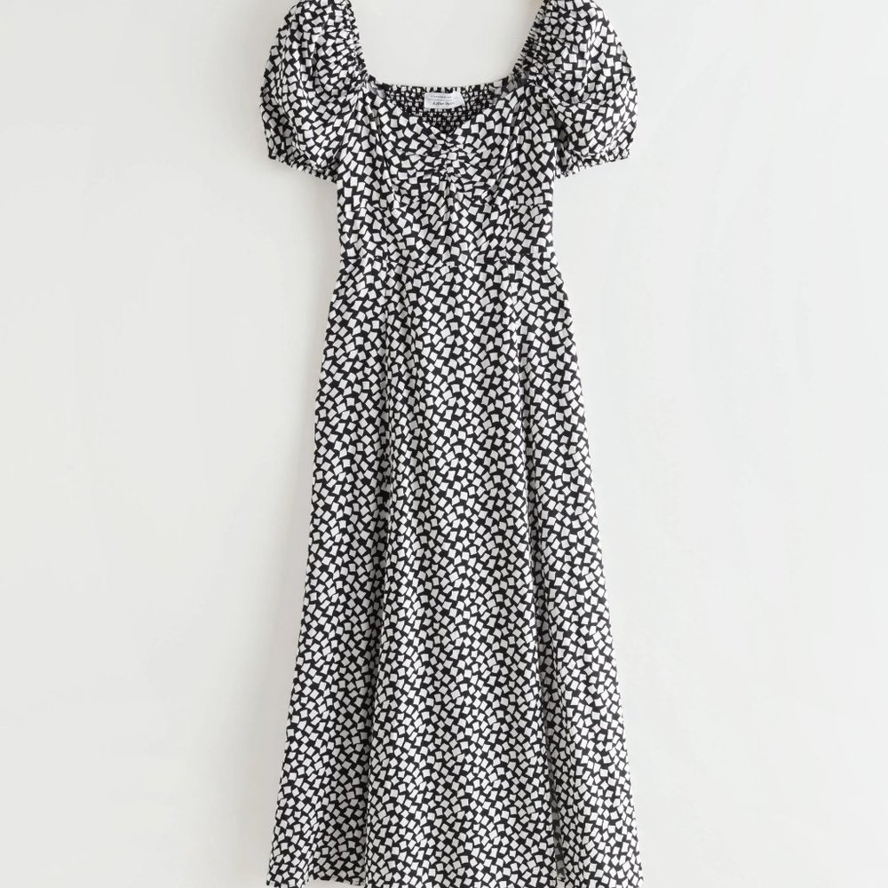 & Other Stories - Flowy Puff Sleeve Midi Dress